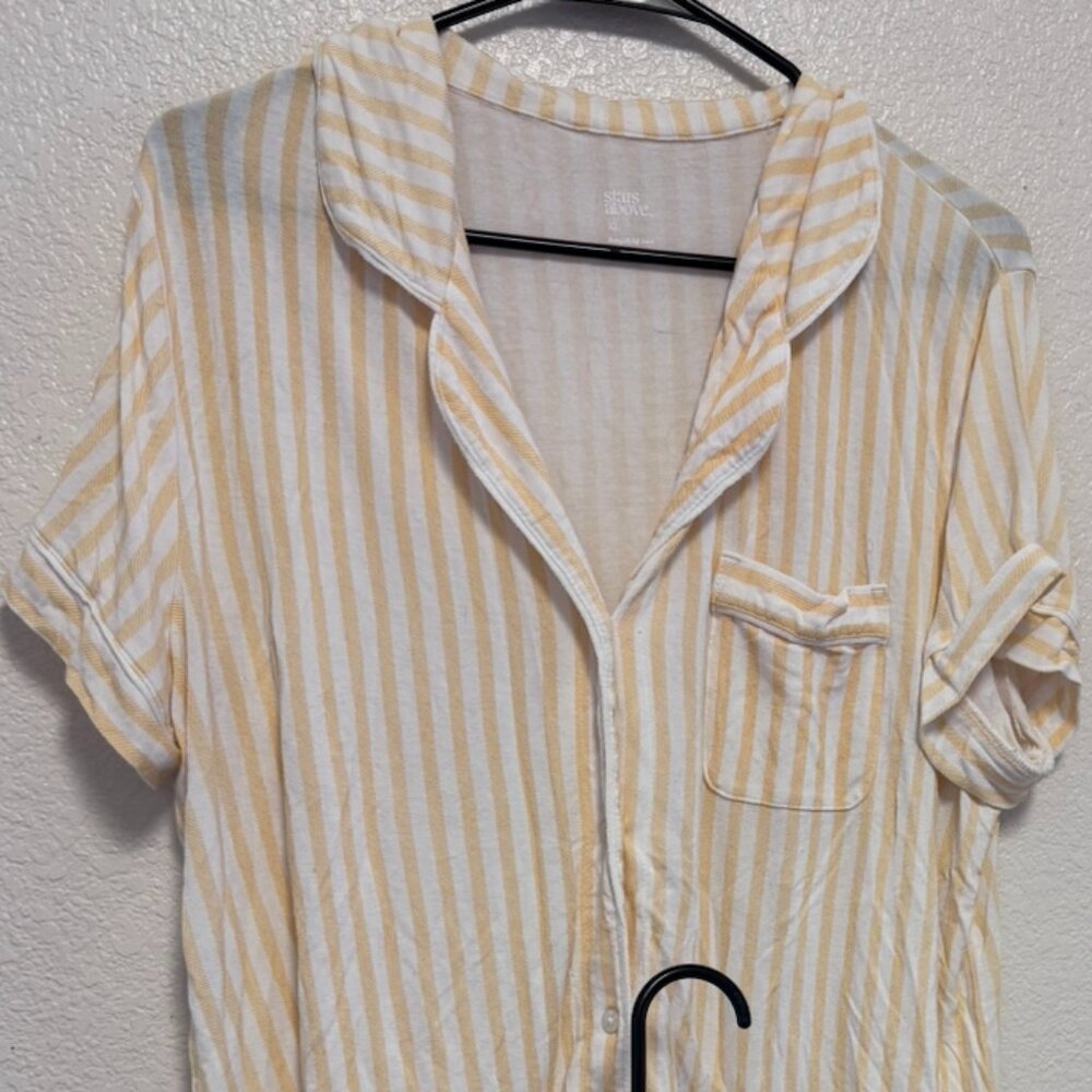 Stars Above XL Yellow Striped Sleep Set